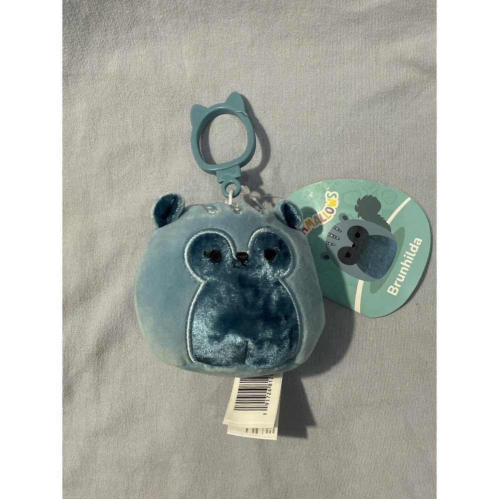 NEW Squishmallows Mini Plush 3.5"β Clip On Keychain - Brunhilda the Squirrel